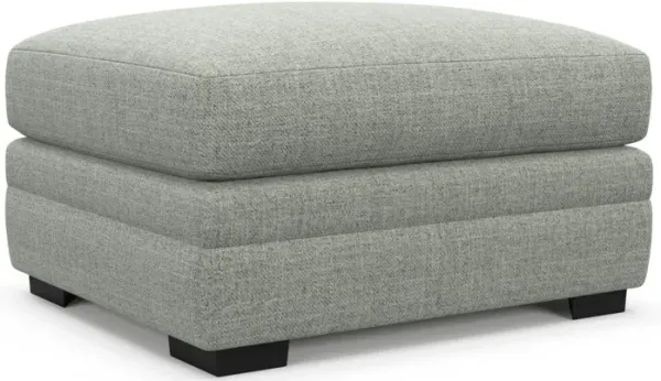 Boston Hybrid Comfort Ottoman - Broderick Sea Glass