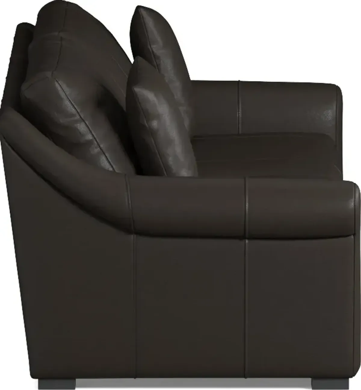 Bowery Leather Foam Comfort 97" Sofa - Siena Dark Brown