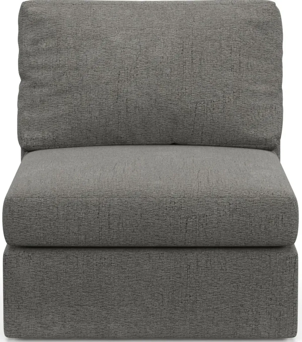 Collin Foam Comfort Armless Chair - Living Large Charcoal