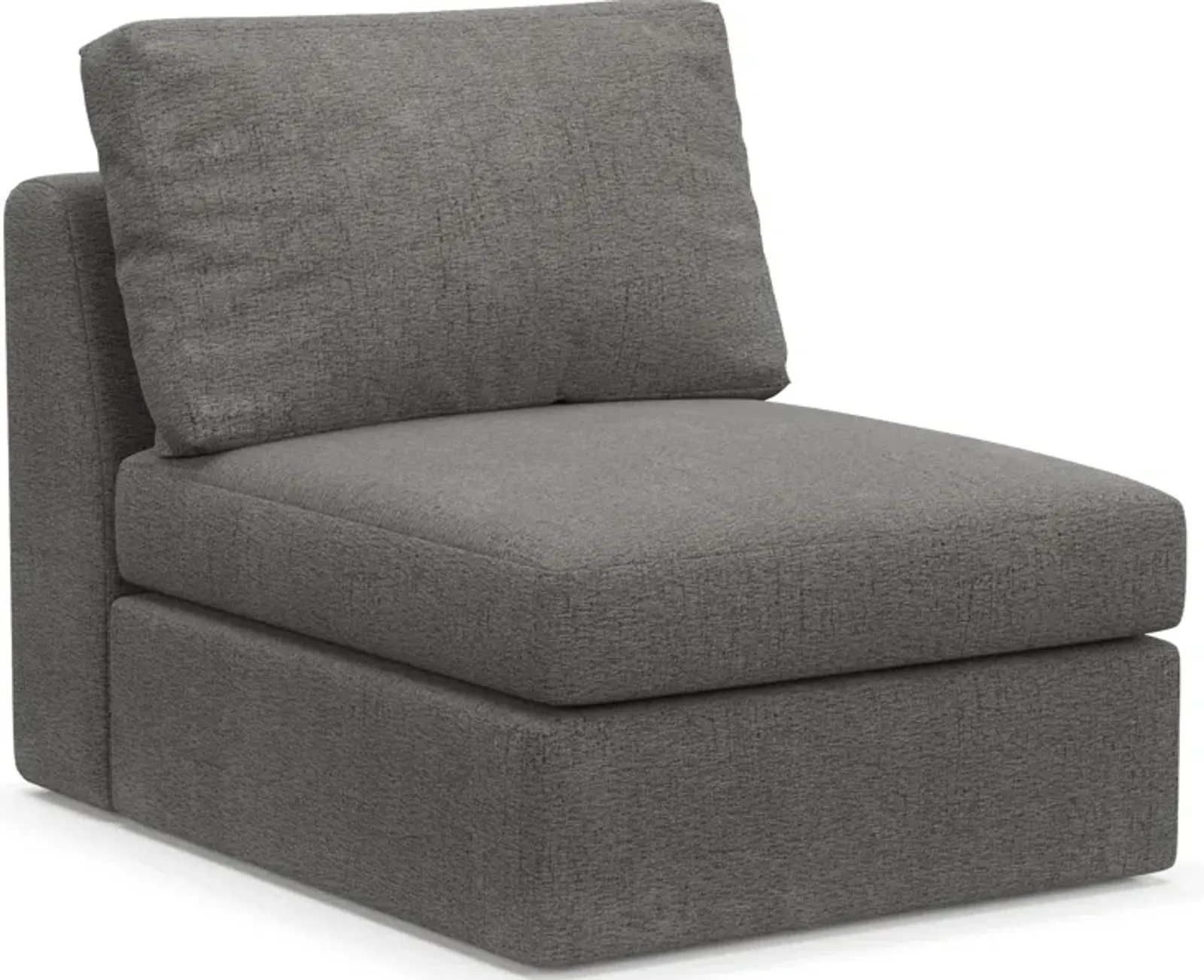 Collin Foam Comfort Armless Chair - Living Large Charcoal