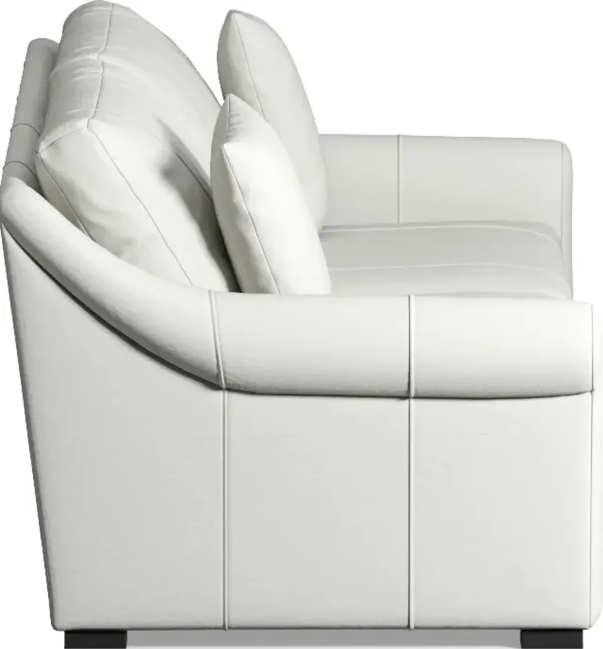 Bowery Leather Foam Comfort 97" Sofa - Siena Snow