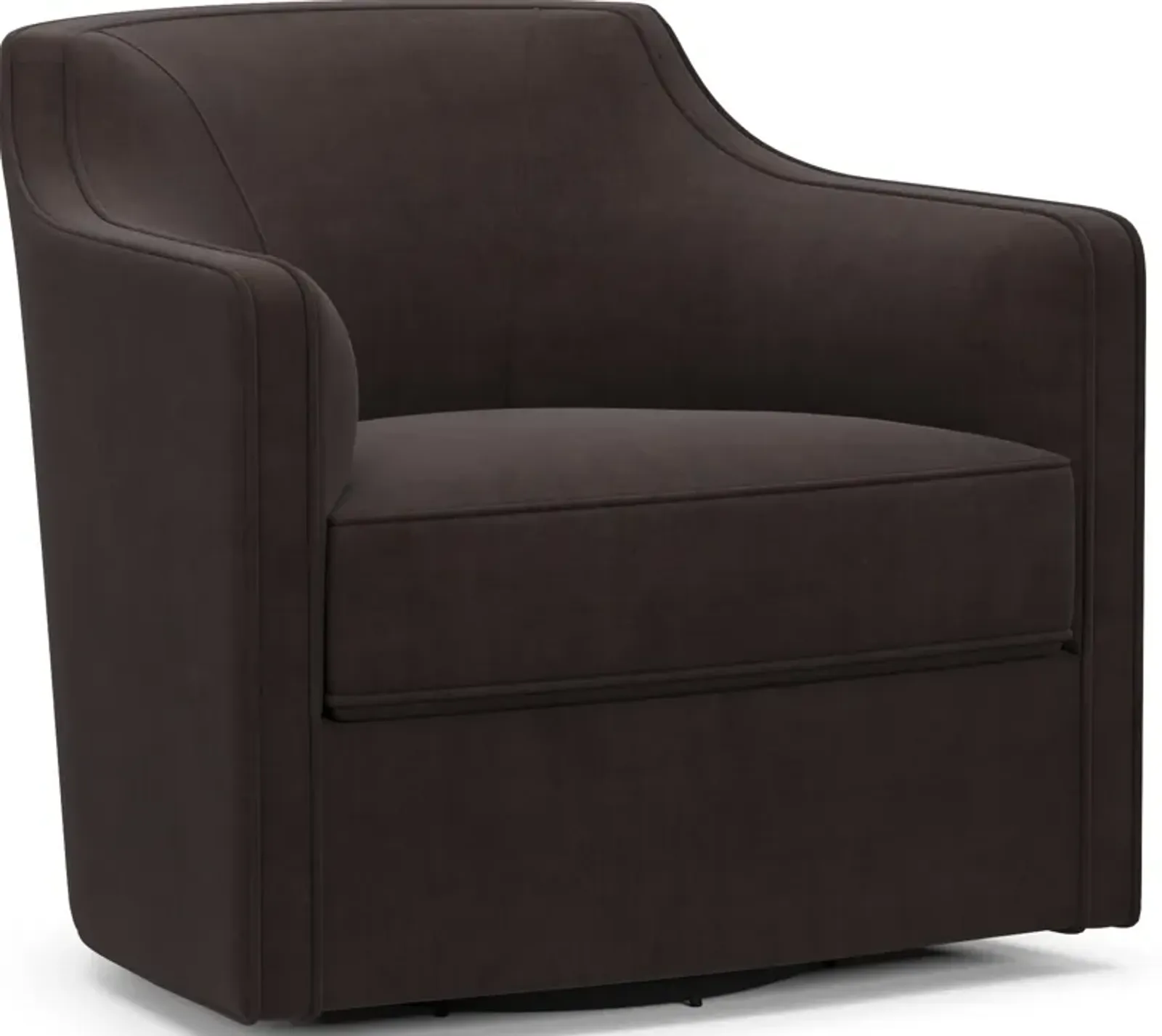 Tegan Accent Swivel Chair - Merrimac Dark Brown