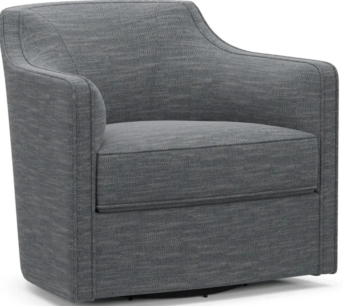 Tegan Accent Swivel Chair - Dudley Indigo