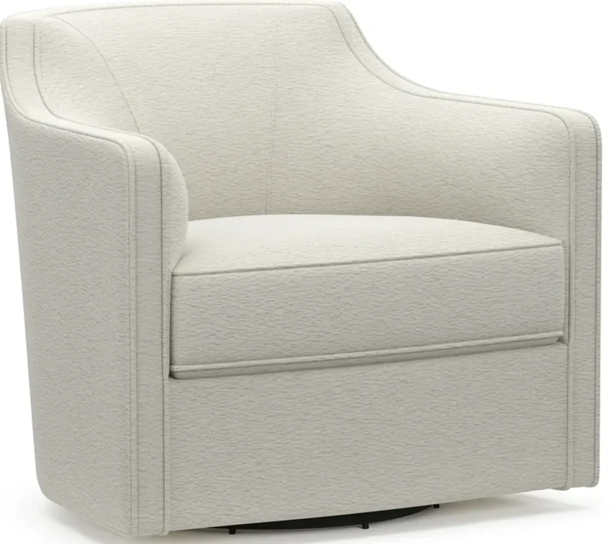 Tegan Accent Swivel Chair - Living Large White