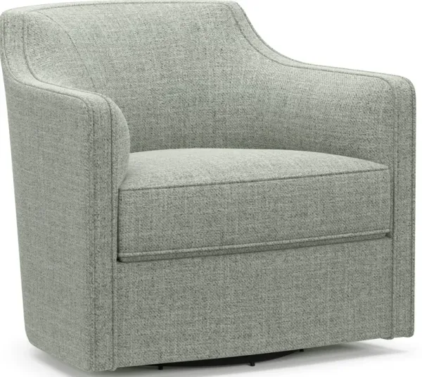 Tegan Accent Swivel Chair - Broderick Sea Glass