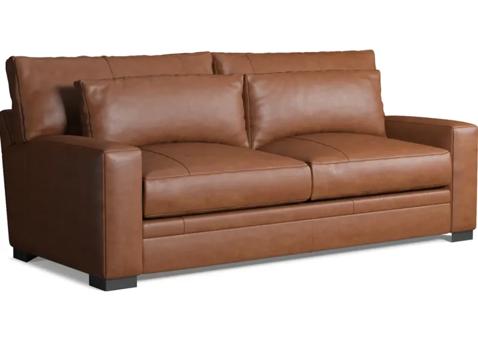 Winston Leather Foam Comfort Sofa - Bruno Canyon