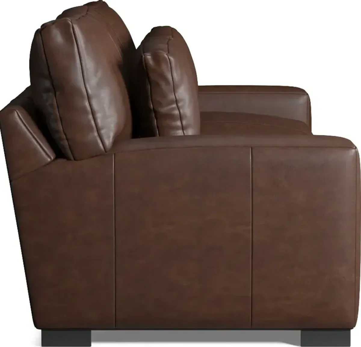 Winston Leather Hybrid Comfort Sofa - Bruno Hickory