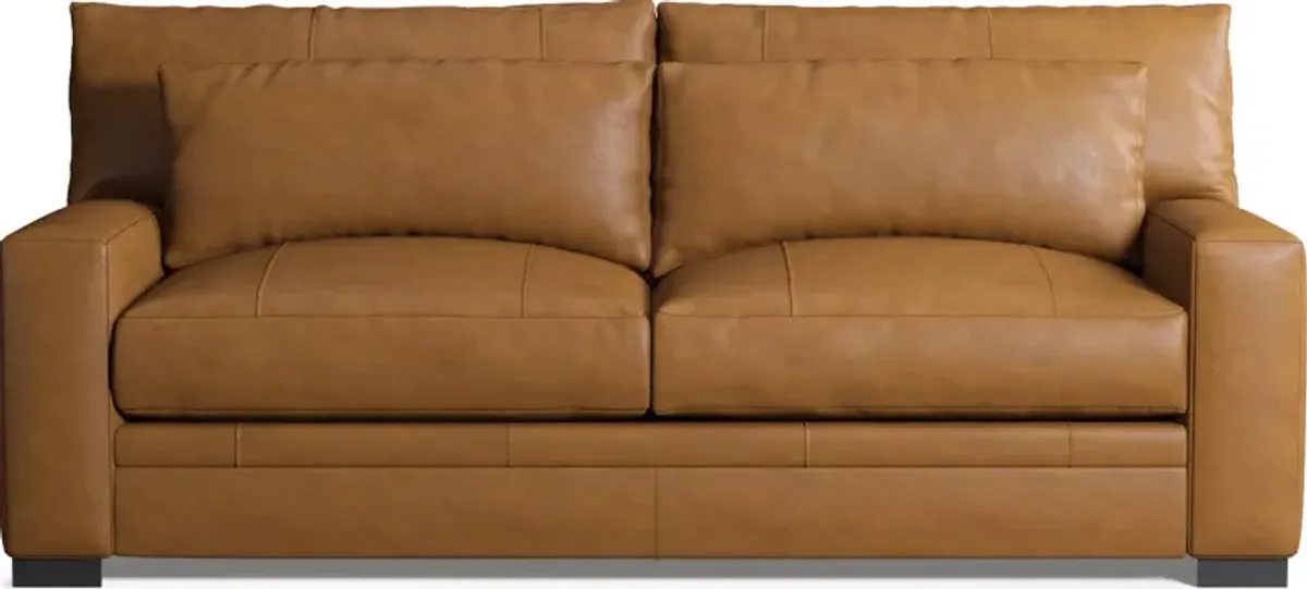 Winston Leather Hybrid Comfort Sofa - Bruno Tan