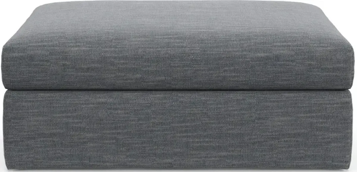 Collin Foam Comfort Ottoman - Dudley Indigo