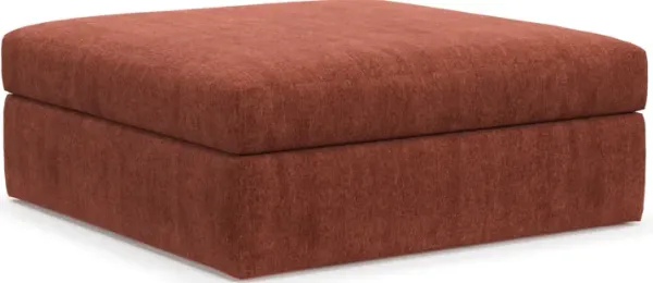 Collin Foam Comfort Ottoman - Contessa Paprika