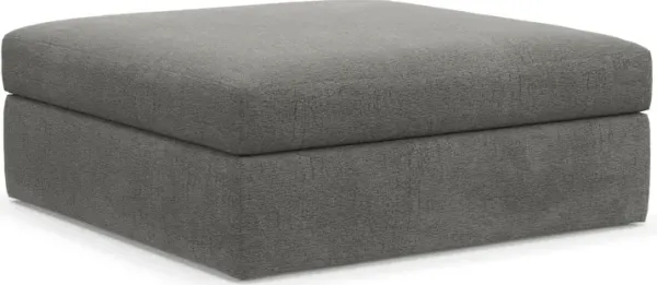 Collin Foam Comfort Ottoman - Living Large Charcoal