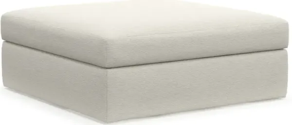 Collin Foam Comfort Ottoman - Living Large White