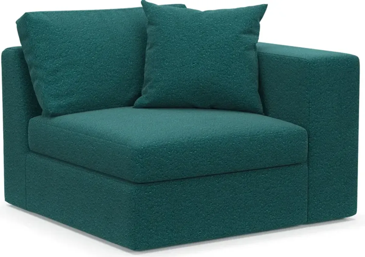 Collin Foam Comfort Right-Facing Chair - Bloke Peacock