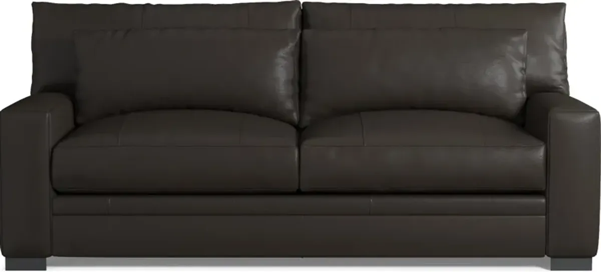 Winston Leather Foam Comfort Sofa - Siena Dark Brown