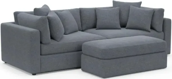 Sasha Foam Comfort Sectional - Bridger Navy