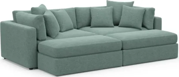 Sasha Foam Comfort Sectional - Bridger Jade