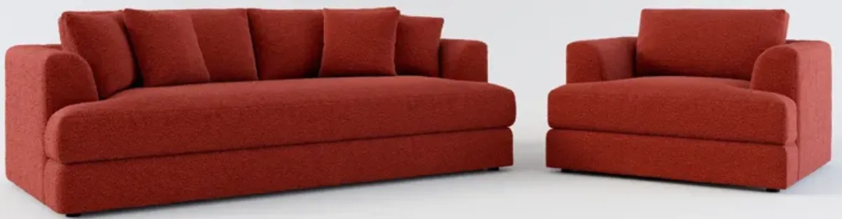 Ridley Foam Comfort Sofa and Chair Set - Bloke Brick