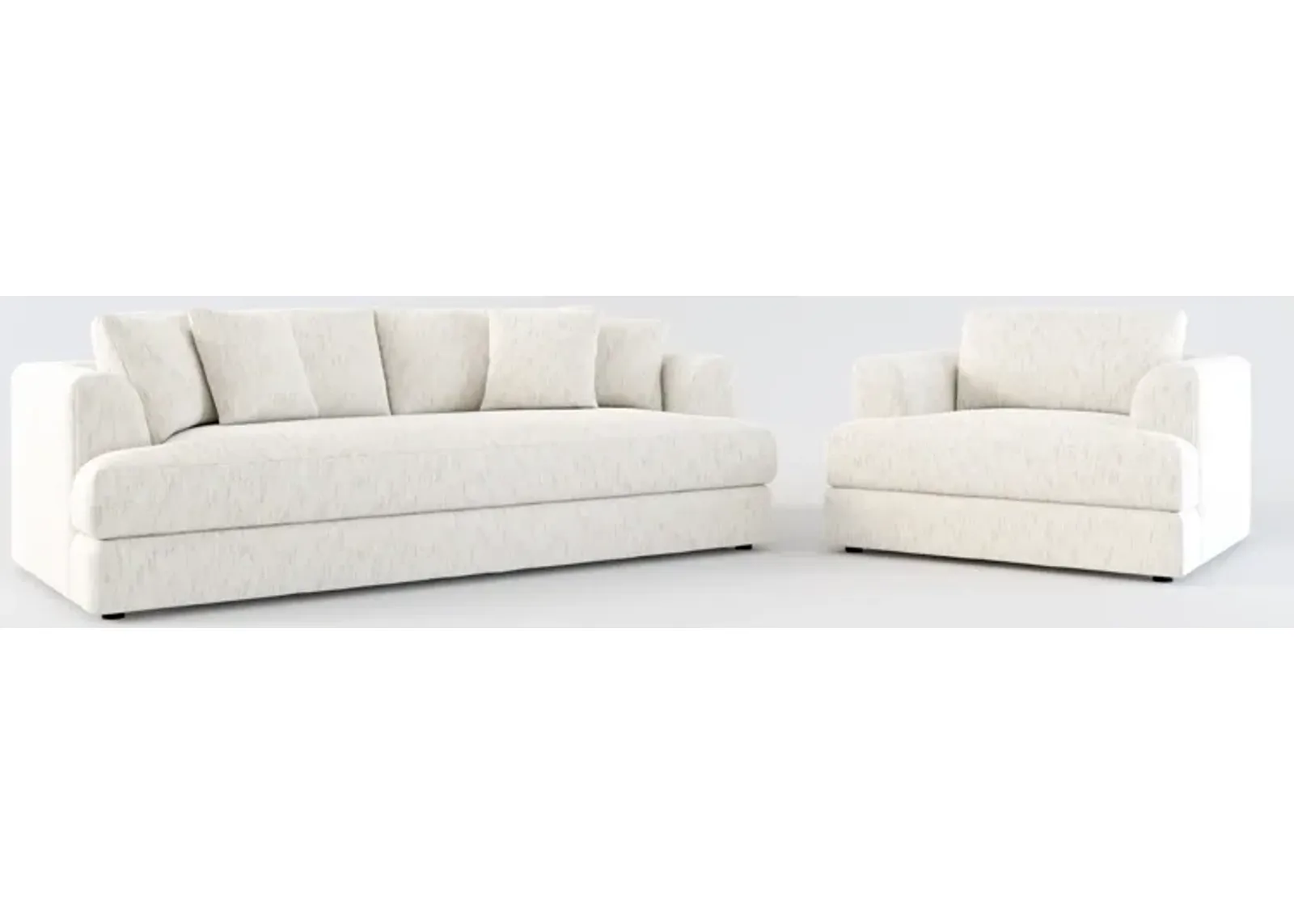 Ridley Foam Comfort Sofa and Chair Set - P.T. Cream