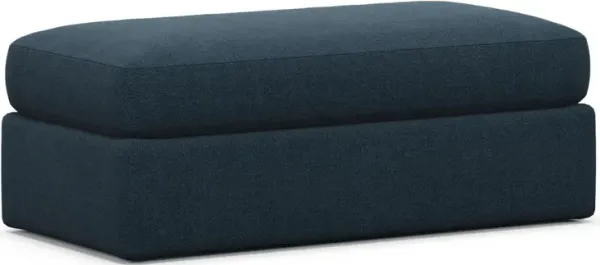 Sasha Foam Comfort Ottoman - Broderick Indigo