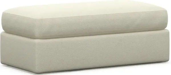 Sasha Foam Comfort Ottoman - Fincher Ivory