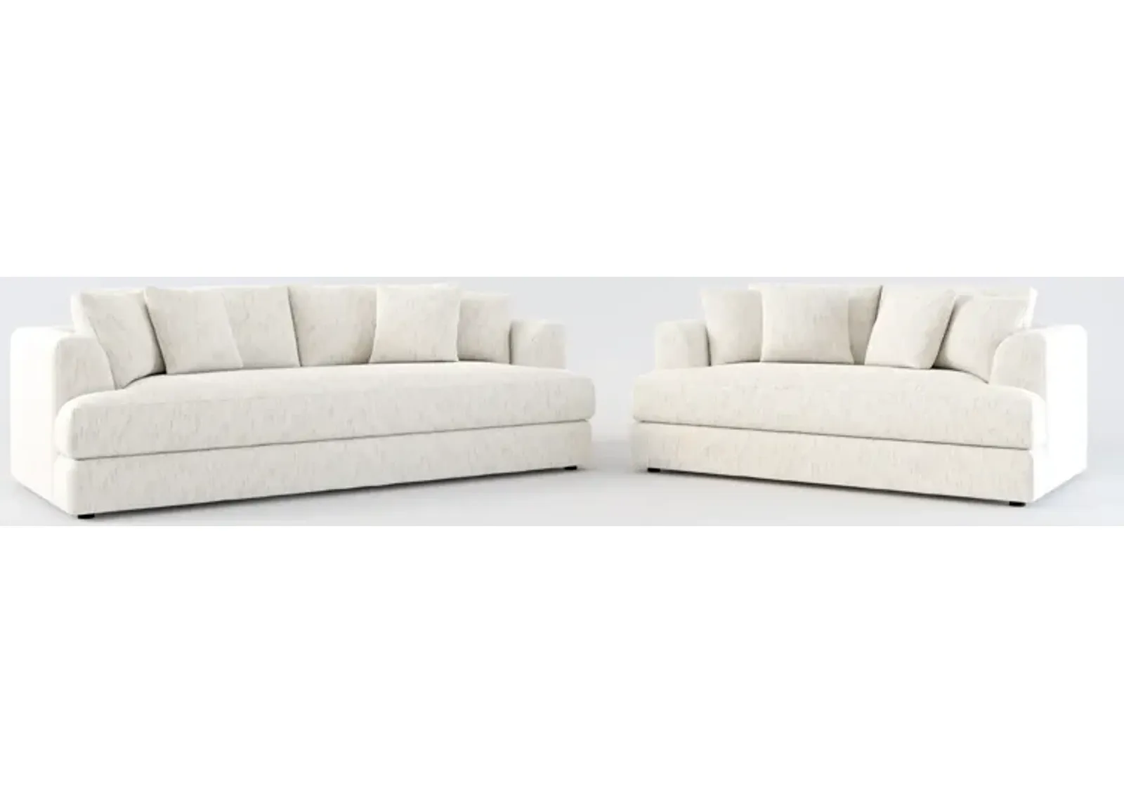 Ridley Foam Comfort Sofa and Loveseat Set - P.T. Cream