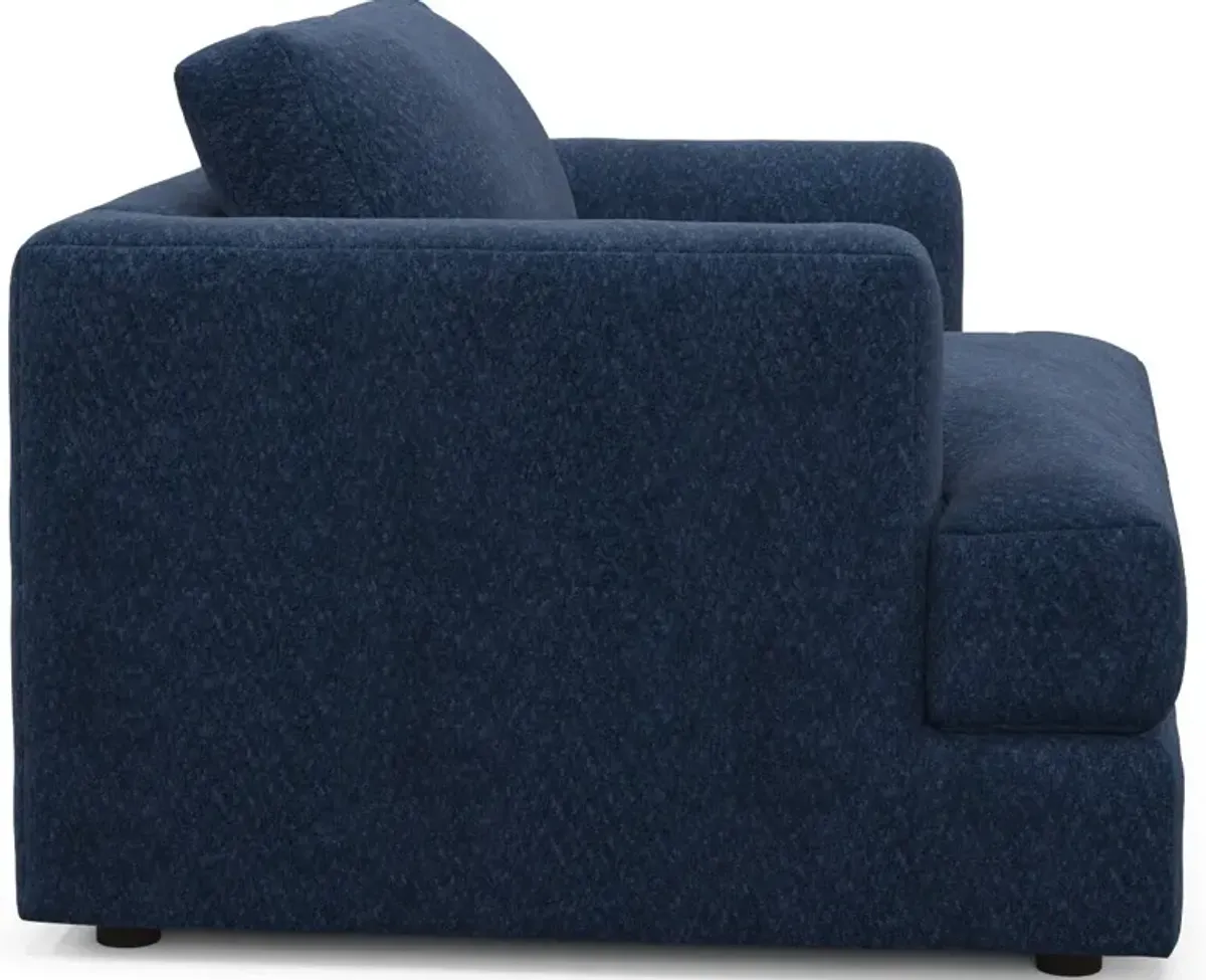 Ridley Foam Comfort Sofa, Loveseat, and Chair Set - Oslo Navy