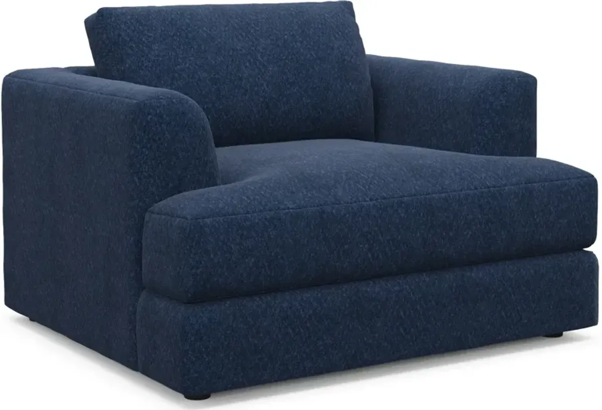 Ridley Foam Comfort Sofa, Loveseat, and Chair Set - Oslo Navy