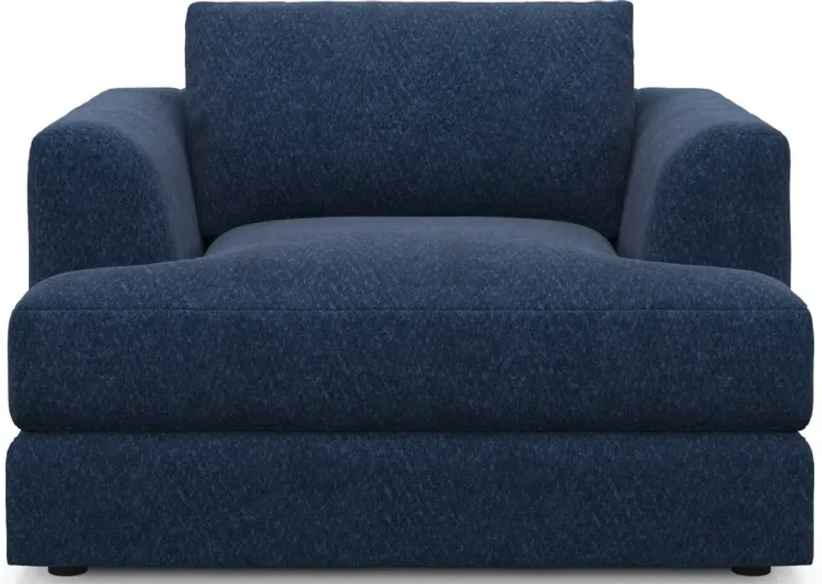 Ridley Foam Comfort Sofa, Loveseat, and Chair Set - Oslo Navy