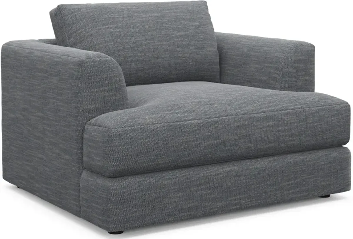 Ridley Foam Comfort Sofa, Loveseat, and Chair Set - Dudley Indigo