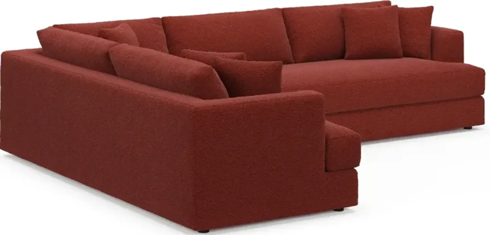 Ridley Foam Comfort 2-Piece Sectional with Right-Facing Sofa - Bloke Brick