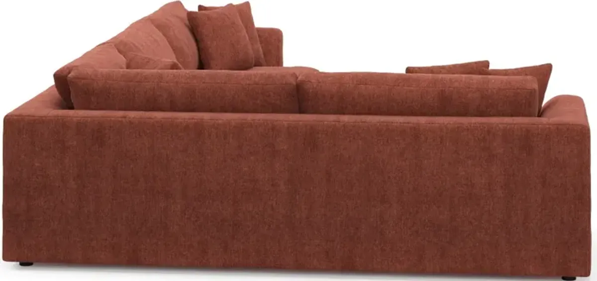 Ridley Foam Comfort 2-Piece Sectional with Right-Facing Sofa - Contessa Paprika