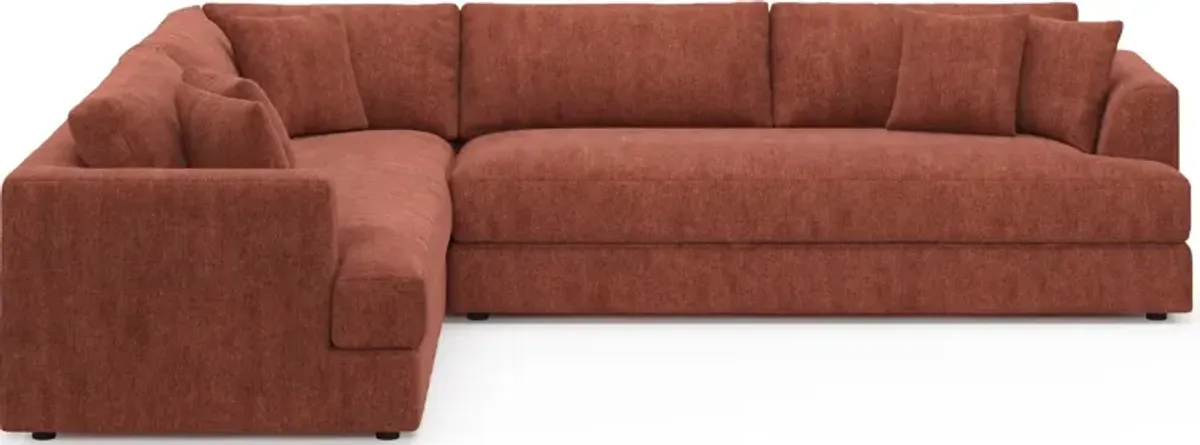 Ridley Foam Comfort 2-Piece Sectional with Right-Facing Sofa - Contessa Paprika