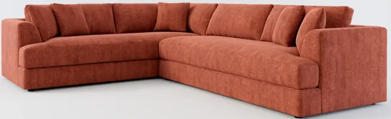 Ridley Foam Comfort 2-Piece Sectional with Right-Facing Sofa - Contessa Paprika