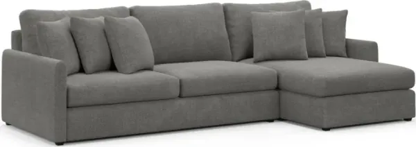 Jaden Foam Comfort Sectional - Living Large Charcoal