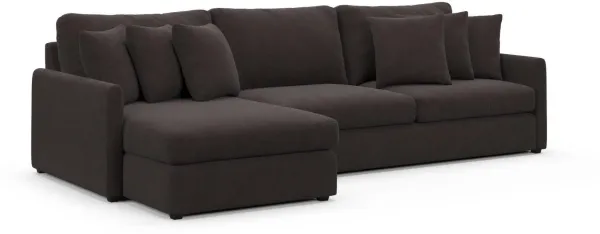 Jaden Hybrid Comfort Sectional - Merrimac Dark Brown