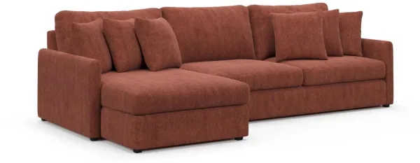 Jaden Foam Comfort Sectional - Contessa Paprika