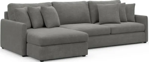Jaden Foam Comfort Sectional - Living Large Charcoal