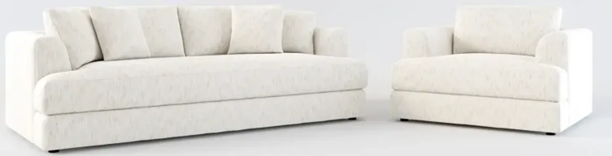 Ridley Hybrid Comfort Sofa and Chair Set - P.T. Cream