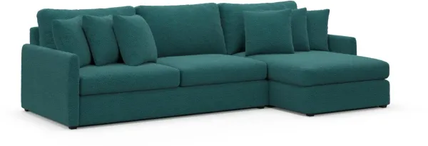Jaden Hybrid Comfort Sectional - Bloke Peacock