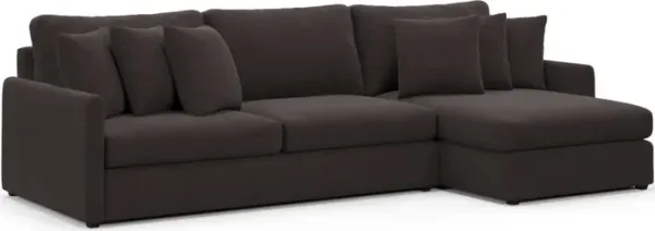 Jaden Hybrid Comfort Sectional - Merrimac Dark Brown
