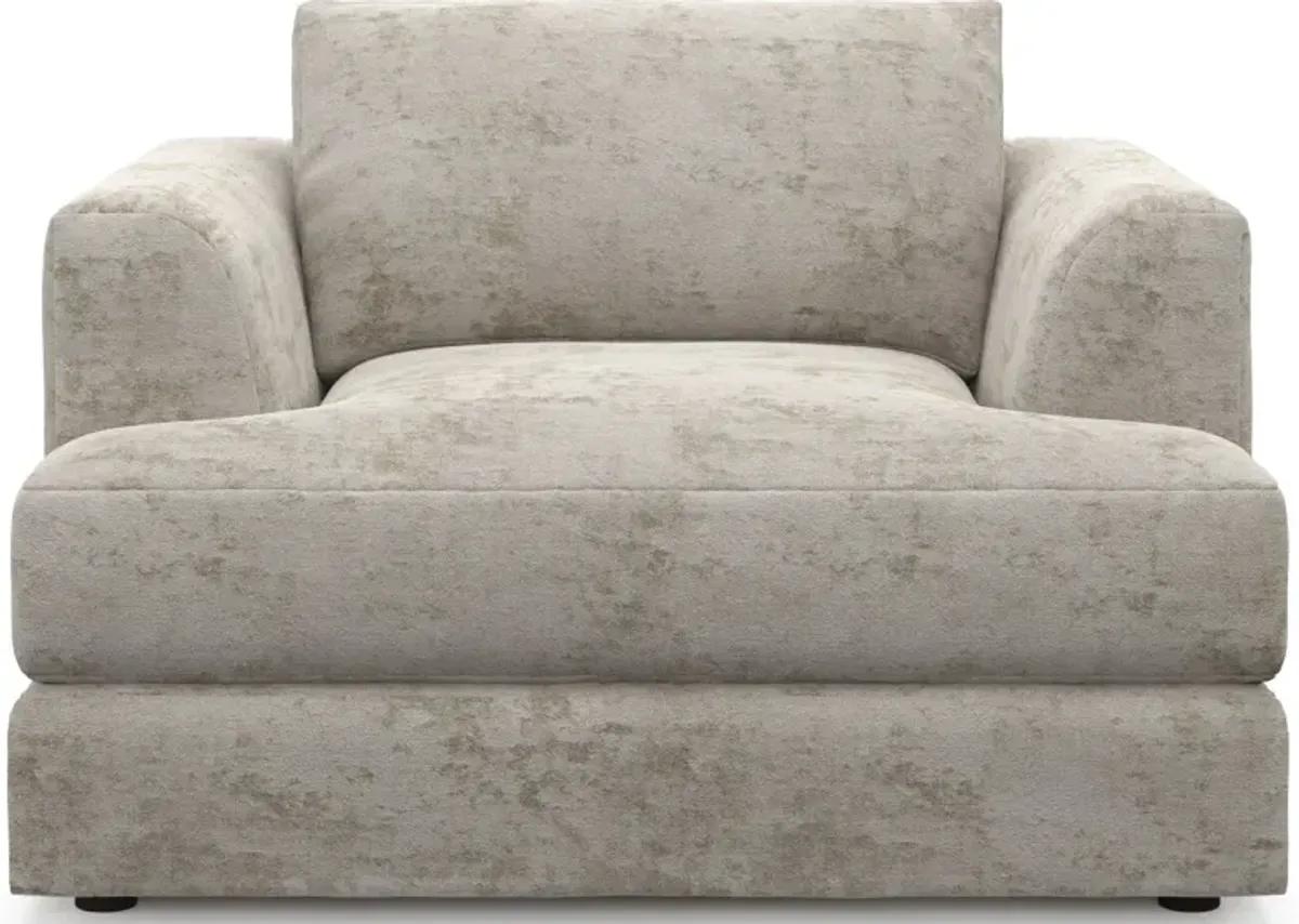 Ridley Hybrid Comfort Sofa, Loveseat, and Chair Set - Hearth Cement