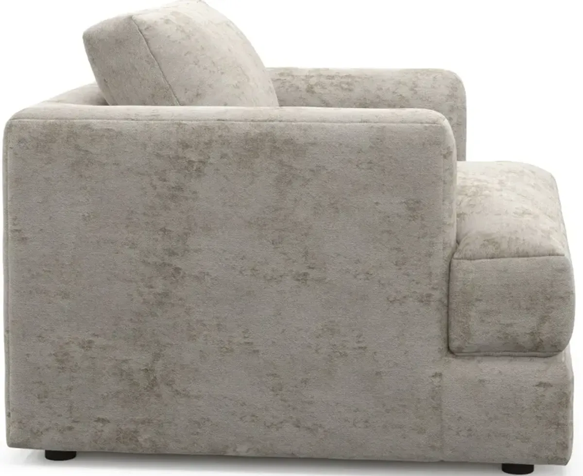 Ridley Hybrid Comfort Sofa, Loveseat, and Chair Set - Hearth Cement