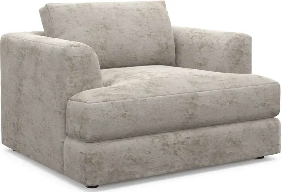 Ridley Hybrid Comfort Sofa, Loveseat, and Chair Set - Hearth Cement