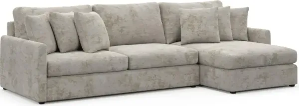Jaden Hybrid Comfort Sectional - Hearth Cement
