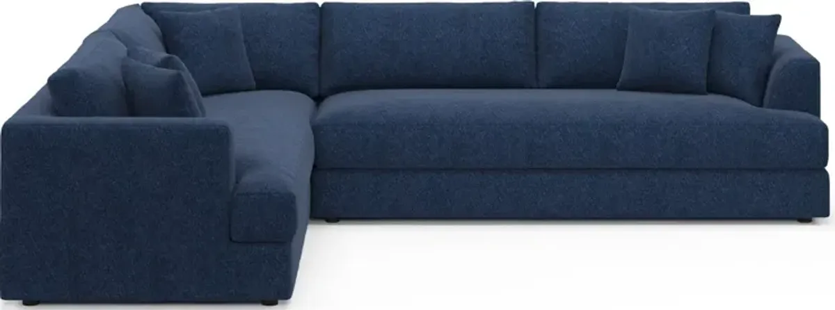 Ridley Hybrid Comfort 2-Piece Sectional with Right-Facing Sofa - Oslo Navy