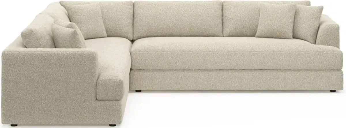 Ridley Hybrid Comfort 2-Piece Sectional with Right-Facing Sofa - Bloke Cotton