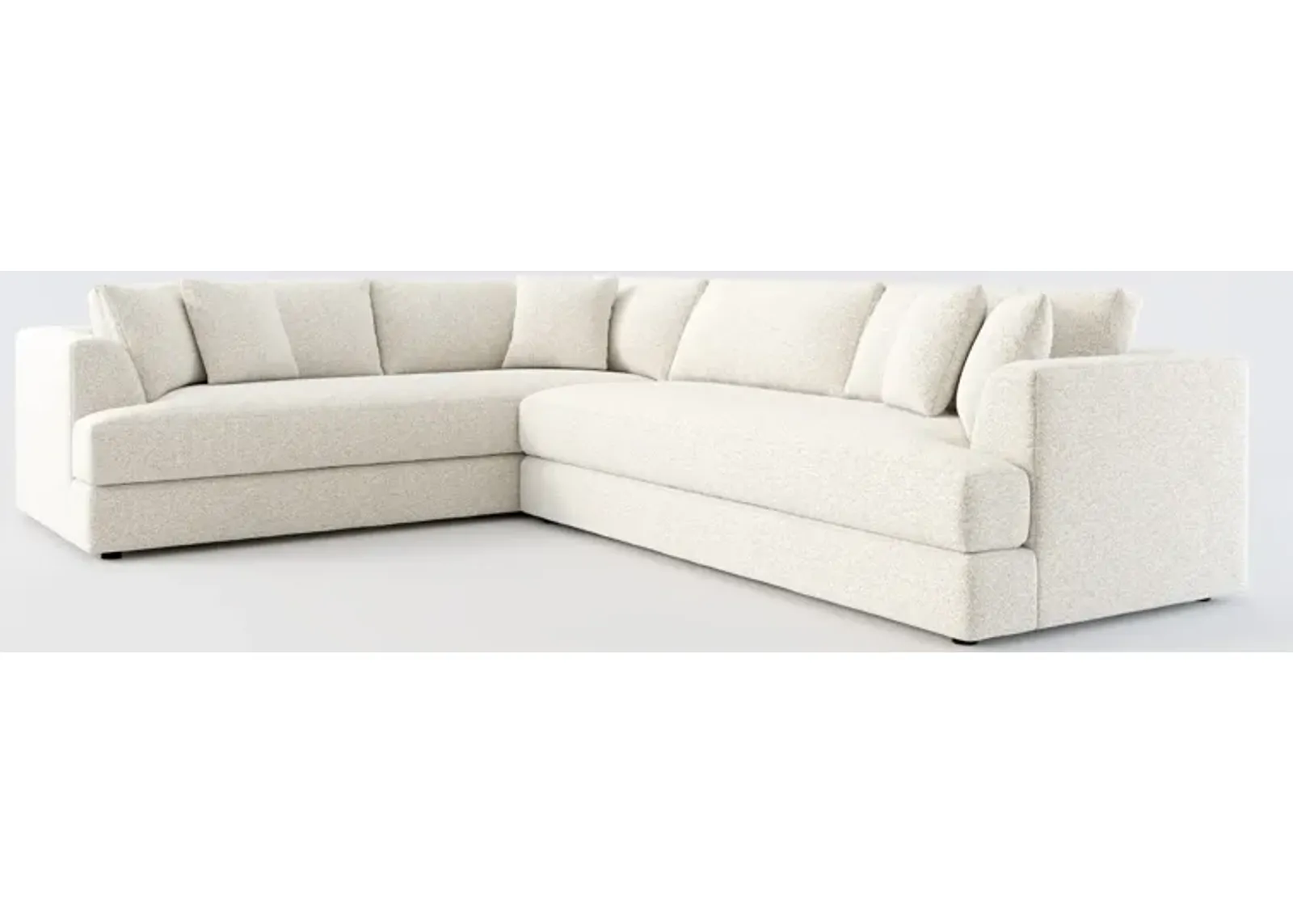 Ridley Hybrid Comfort 2-Piece Sectional with Right-Facing Sofa - Muse Stone