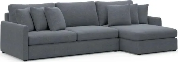 Jaden Hybrid Comfort Sectional - Bridger Navy