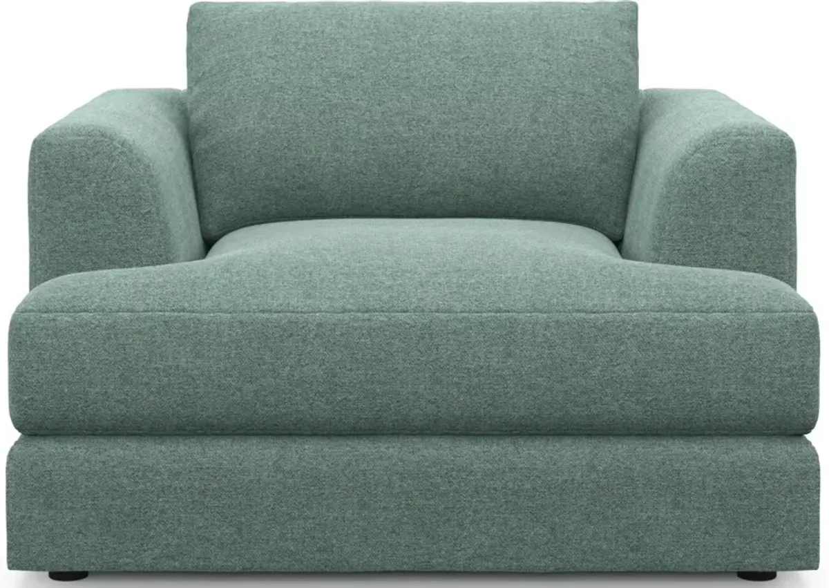 Ridley Foam Comfort Sofa, Loveseat, and Chair Set - Bridger Jade