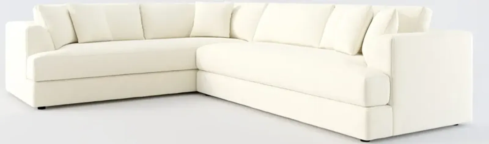 Ridley Foam Comfort 2-Piece Sectional with Right-Facing Sofa - Fincher Ivory